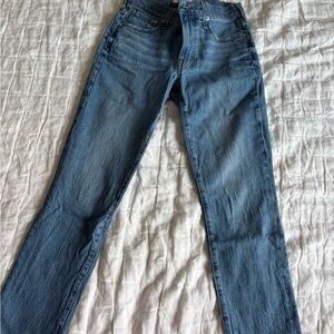 Madewell straight leg raw cut  jeans